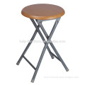 Folding stool with wood material with pvc surface